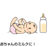 赤ちゃんのミルクに！
